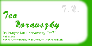 teo moravszky business card